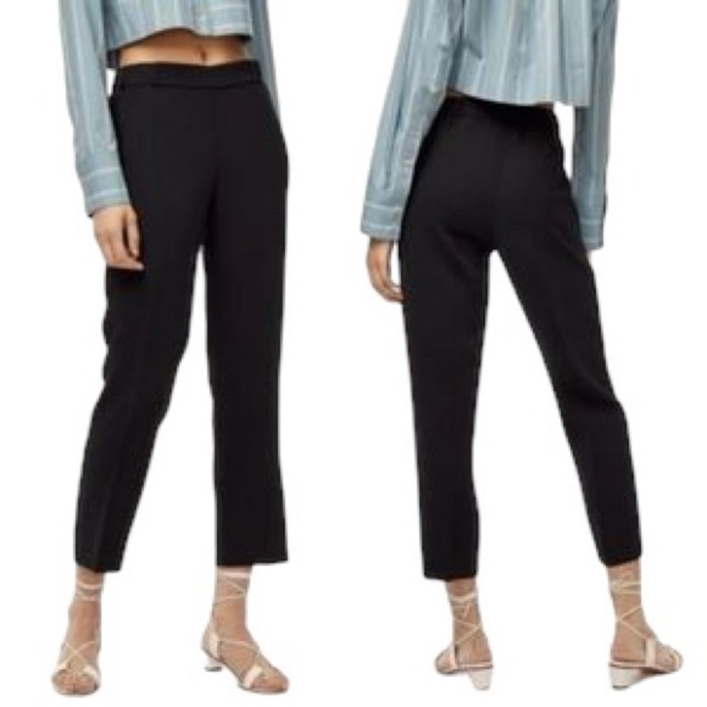 𝅺aritzia Wilfred Dartonal Cropped Ankle Pants Black 8